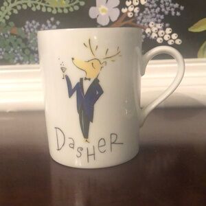 Pottery Barn l Reindeer “Dasher” Christmas Holiday Mug